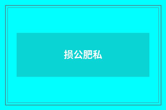 损公肥私
