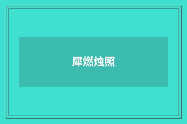 犀燃烛照