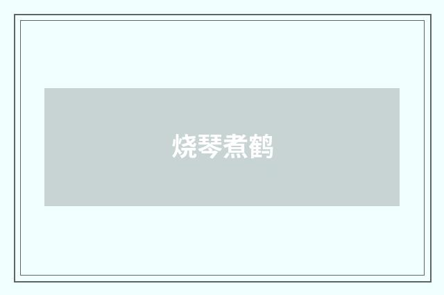 烧琴煮鹤