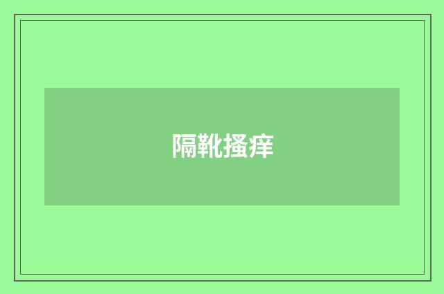 隔靴搔痒