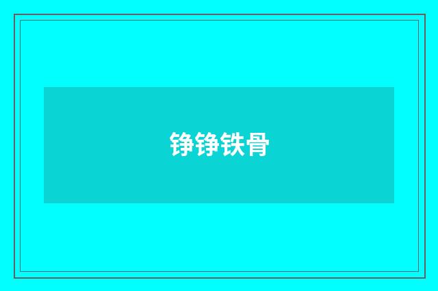铮铮铁骨