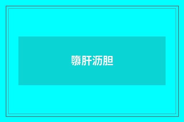 隳肝沥胆