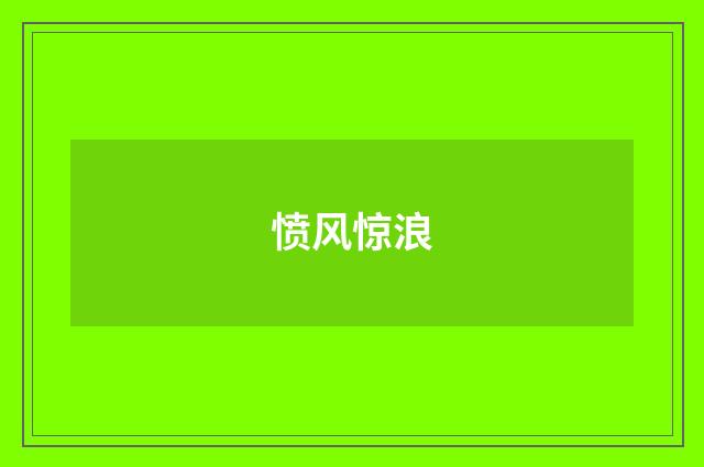 愤风惊浪