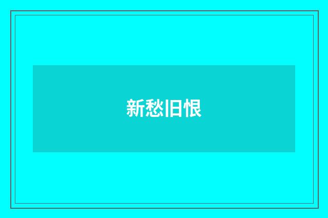 新愁旧恨