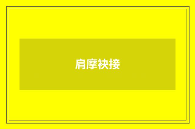 肩摩袂接