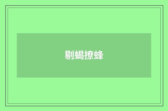 剔蝎撩蜂