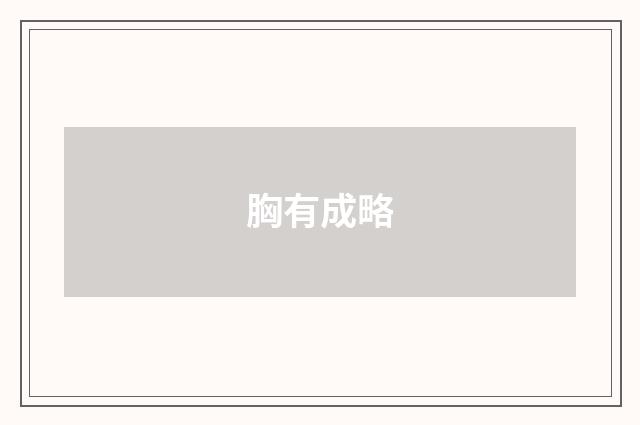 胸有成略