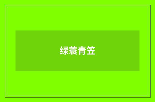 绿蓑青笠