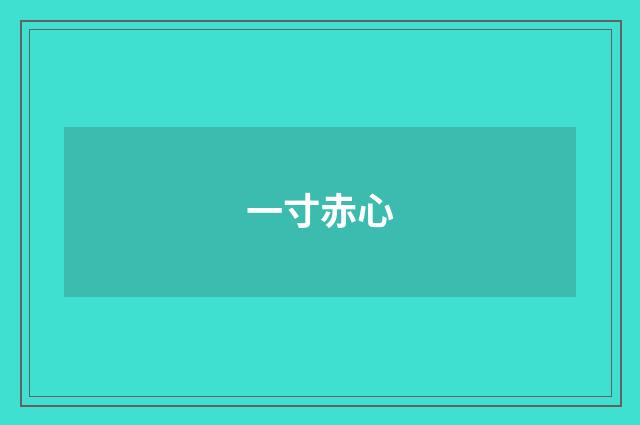 一寸赤心