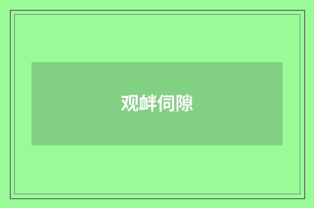 观衅伺隙