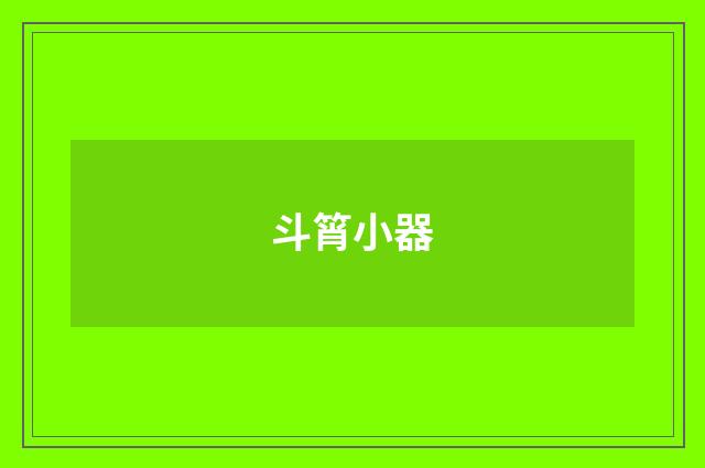 斗筲小器