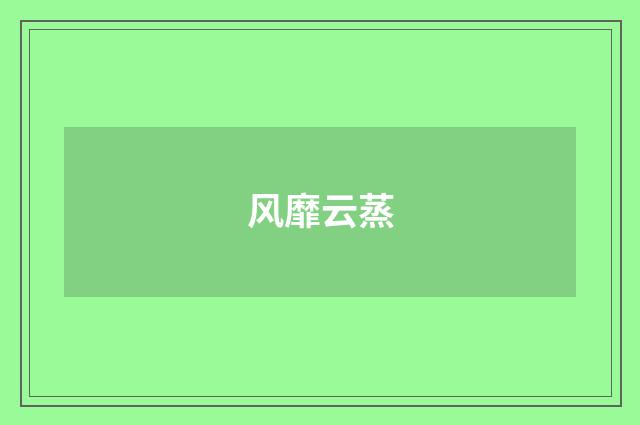 风靡云蒸