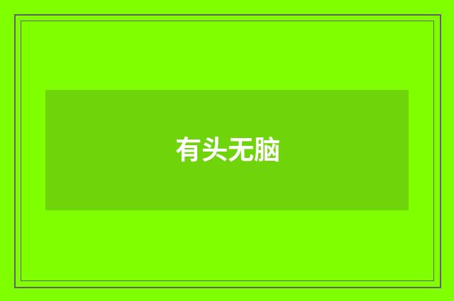 有头无脑