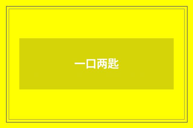 一口两匙
