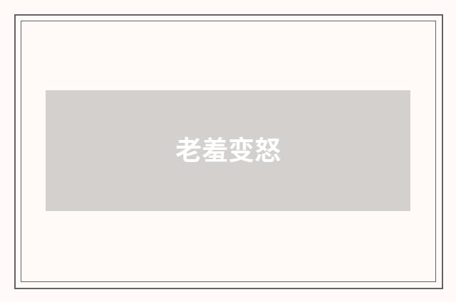 老羞变怒