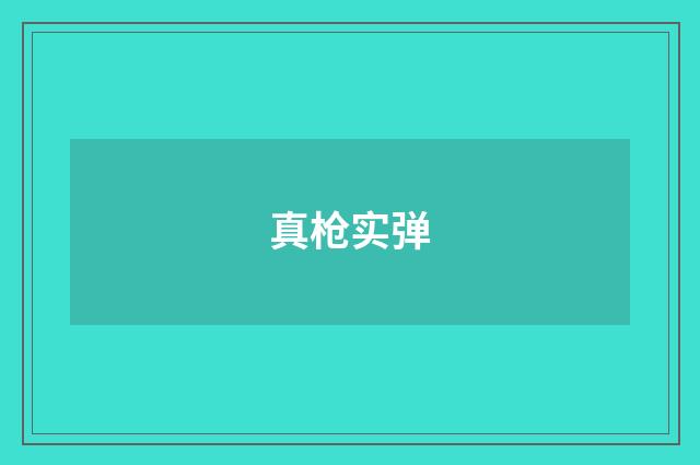 真枪实弹