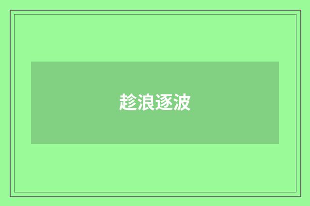 趁浪逐波