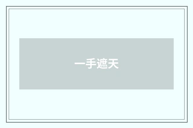 一手遮天