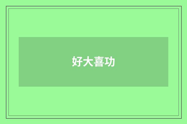好大喜功