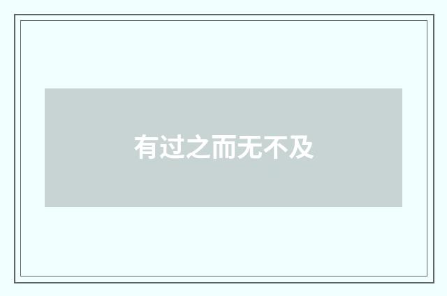 有过之而无不及