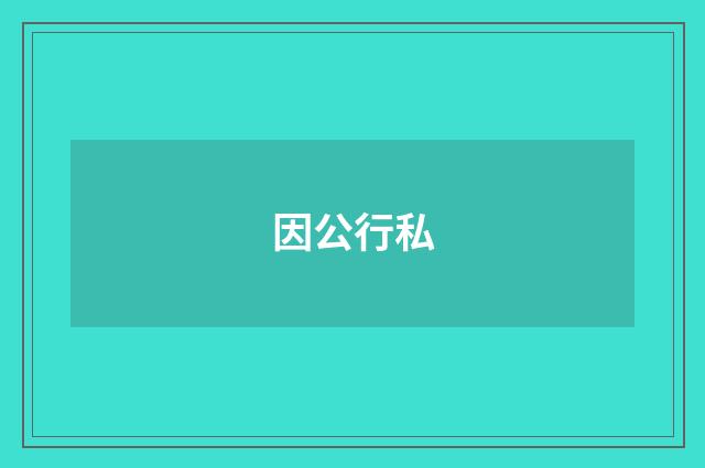因公行私