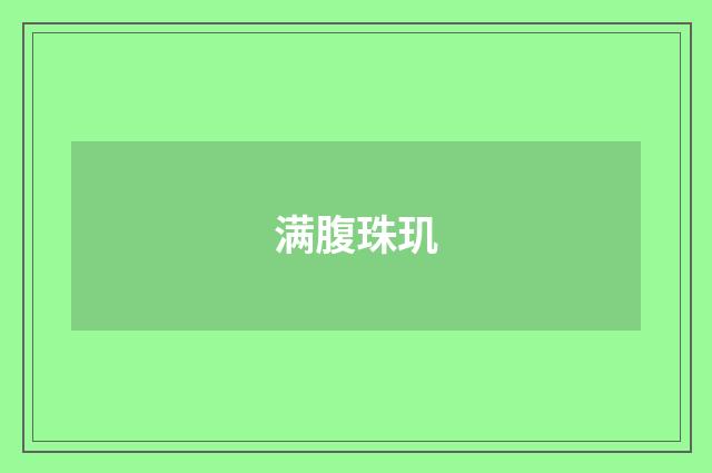 满腹珠玑
