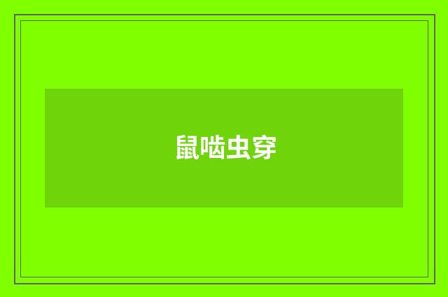 鼠啮虫穿