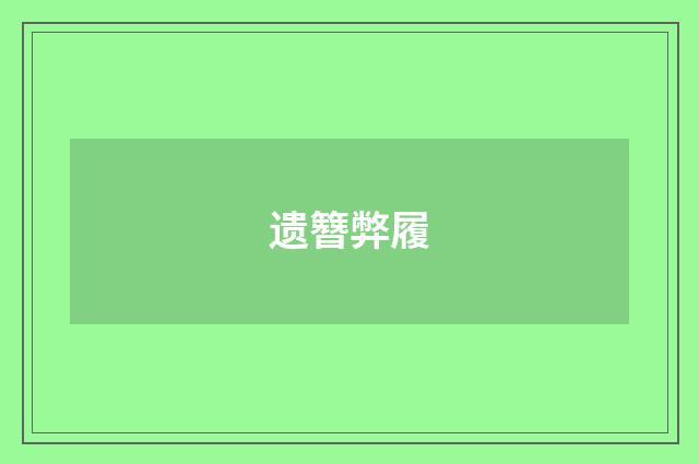 遗簪弊履