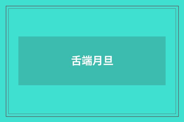 舌端月旦