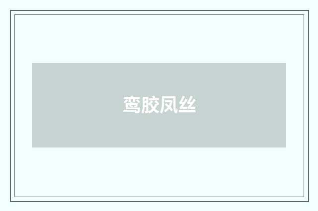 鸾胶凤丝