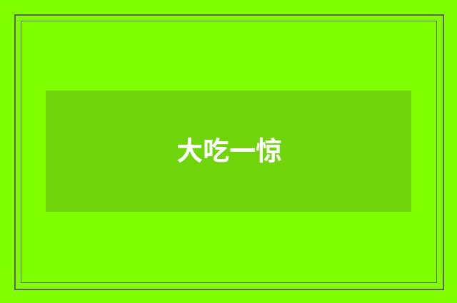 大吃一惊