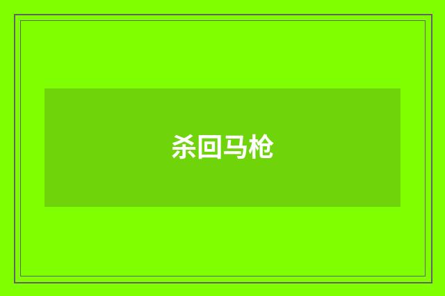 杀回马枪