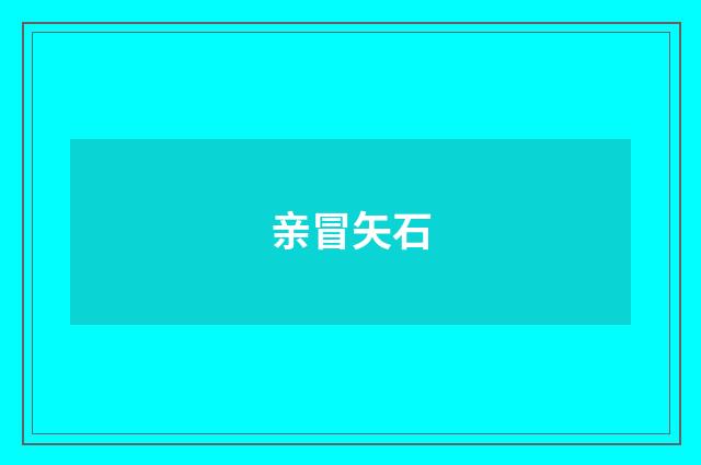 亲冒矢石