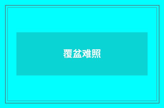 覆盆难照