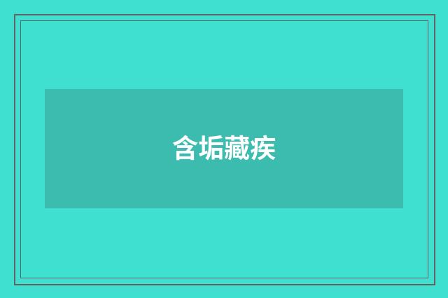 含垢藏疾