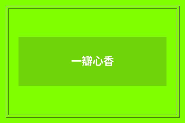 一瓣心香