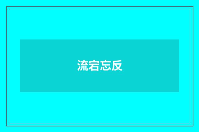 流宕忘反