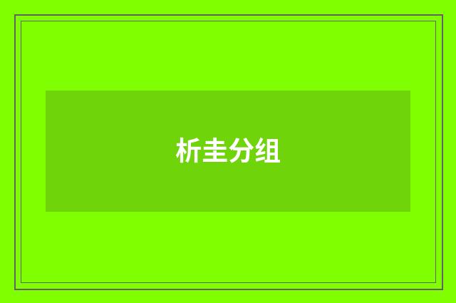 析圭分组