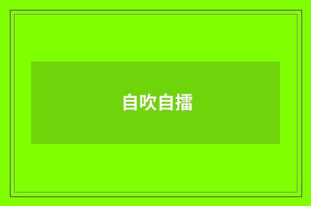 自吹自擂