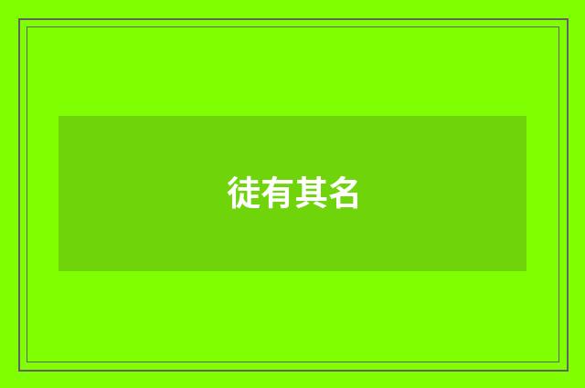 徒有其名