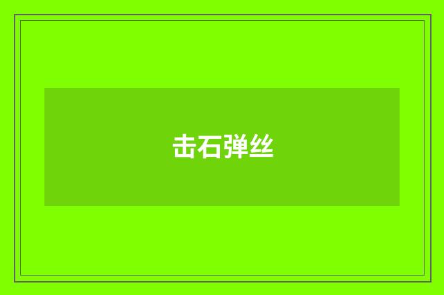 击石弹丝
