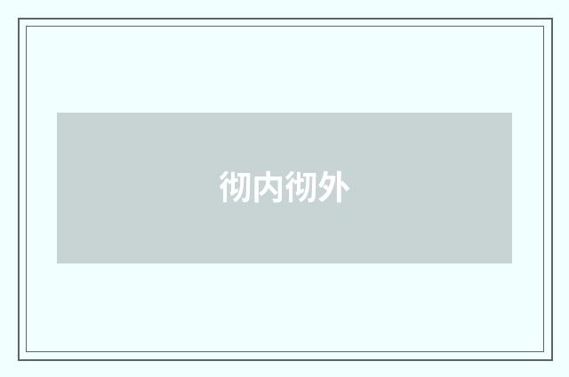 彻内彻外