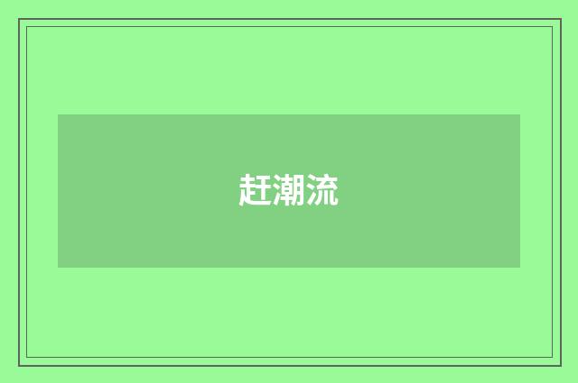 赶潮流