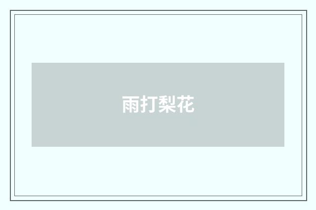 雨打梨花