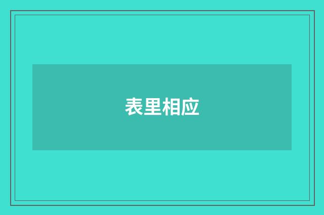 表里相应