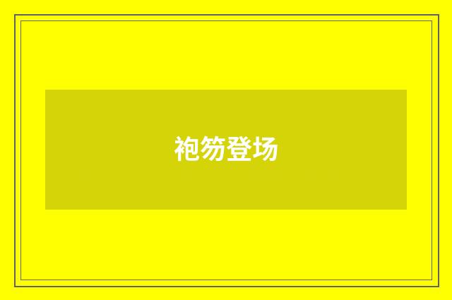 袍笏登场