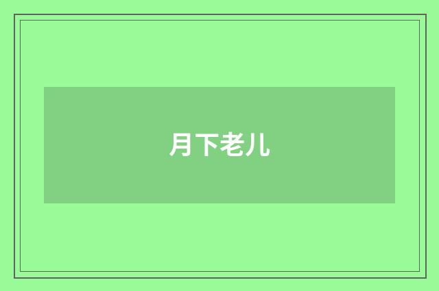 月下老儿