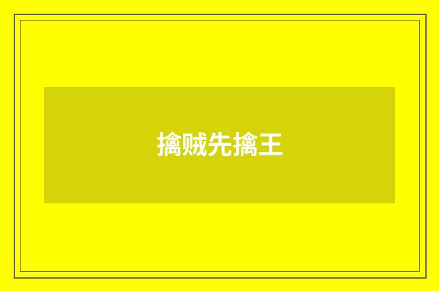 擒贼先擒王