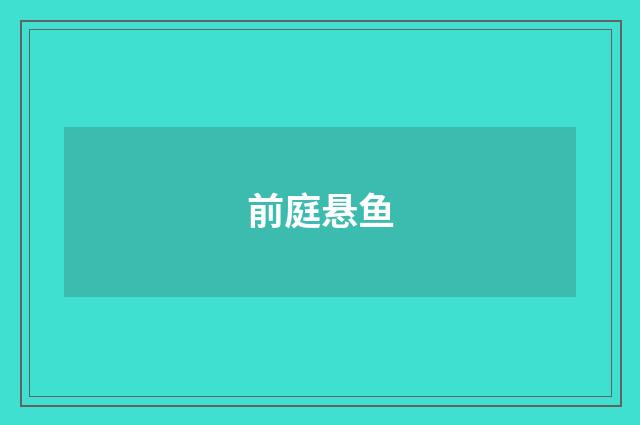 前庭悬鱼