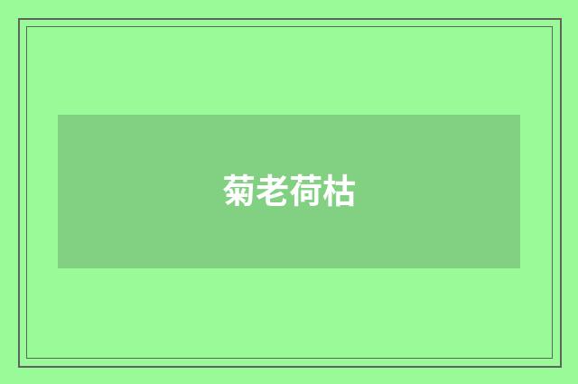 菊老荷枯